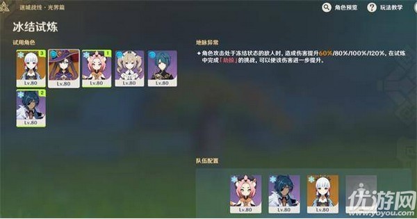 原神冰结试炼怎么过 原神迷城战线冰结试炼攻略