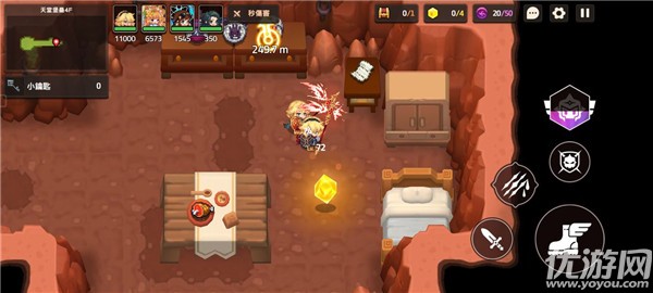 坎公骑冠剑11-5天堂堡垒4f怎么过 11-5全收集攻略