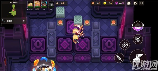 坎公骑冠剑11-5天堂堡垒4f怎么过 11-5全收集攻略