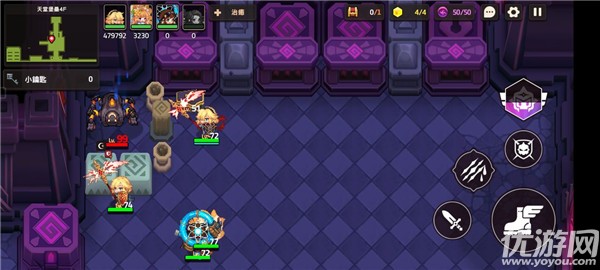 坎公骑冠剑11-5天堂堡垒4f怎么过 11-5全收集攻略